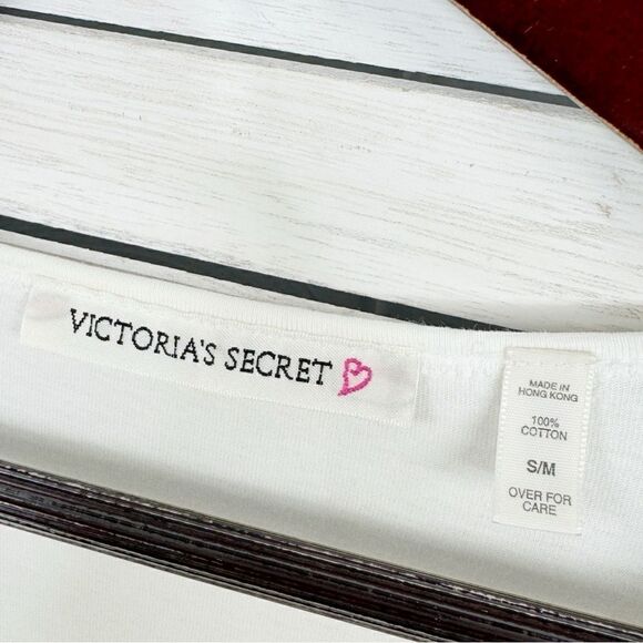 Victoria’s Secret Vintage Capricorn Astrology Cotton Nightshirt White Small - Picture 9 of 11